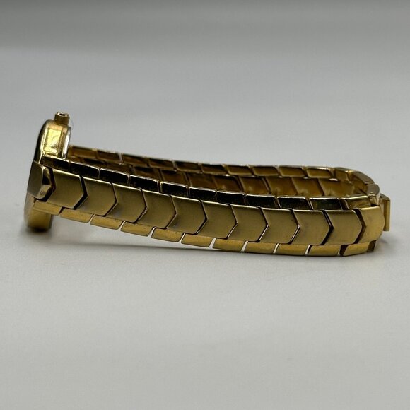 Elgin Watch Women Gold Tone Round 21MM Dial New Battery 7 Inch - Picture 10 of 15